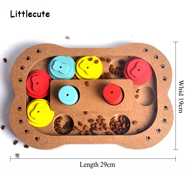 Интерактивные игрушки для собак, кормовая еда, обработанная деревянная игрушка для собак, Экологичная игрушка для домашних животных, обучающая игрушка-головоломка для домашних животных