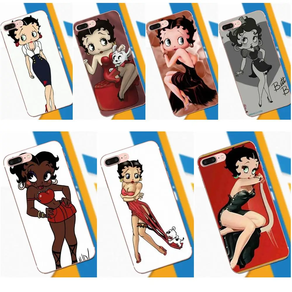 

Soft TPU Mobile Phone Case Cover For Samsung Galaxy A3 A5 A7 J1 J2 J3 J5 J7 2015 2016 2017 Anti Fraying Betty Boop Rectangle