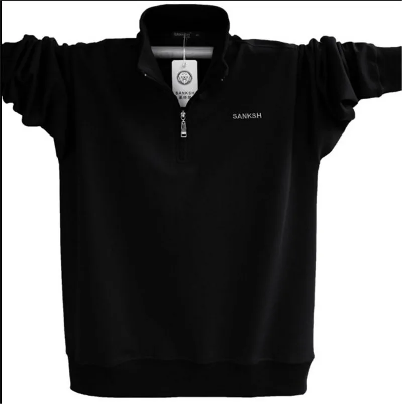 2021 мужская с длинным рукавом Poloshirt бренд высокое качество размера плюс со стоячим