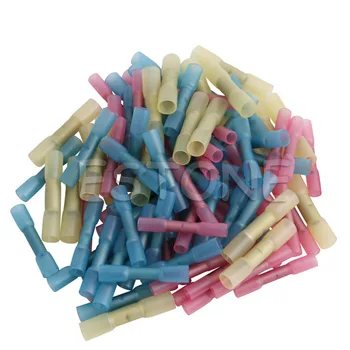 

100Pc 22-10AWG Assorted Heat Shrink Butt Wire Electric Crimp Terminal Connector Drop Shipping