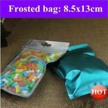 

200pcs/lot 8.5cm*13cm 16mic Blue Frosted Bags,Flat Zip Lock Bags,Resealable Retail Bages,Grip Seal Bages