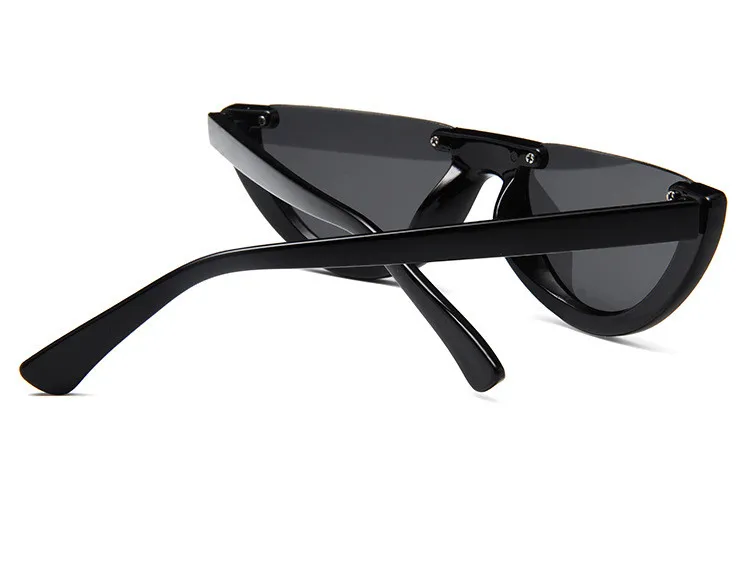 ASUOP2018 new retro cat eye ladies sunglasses men classic sunglasses half-round triangle fashion glasses color popular UV400 gog (8)