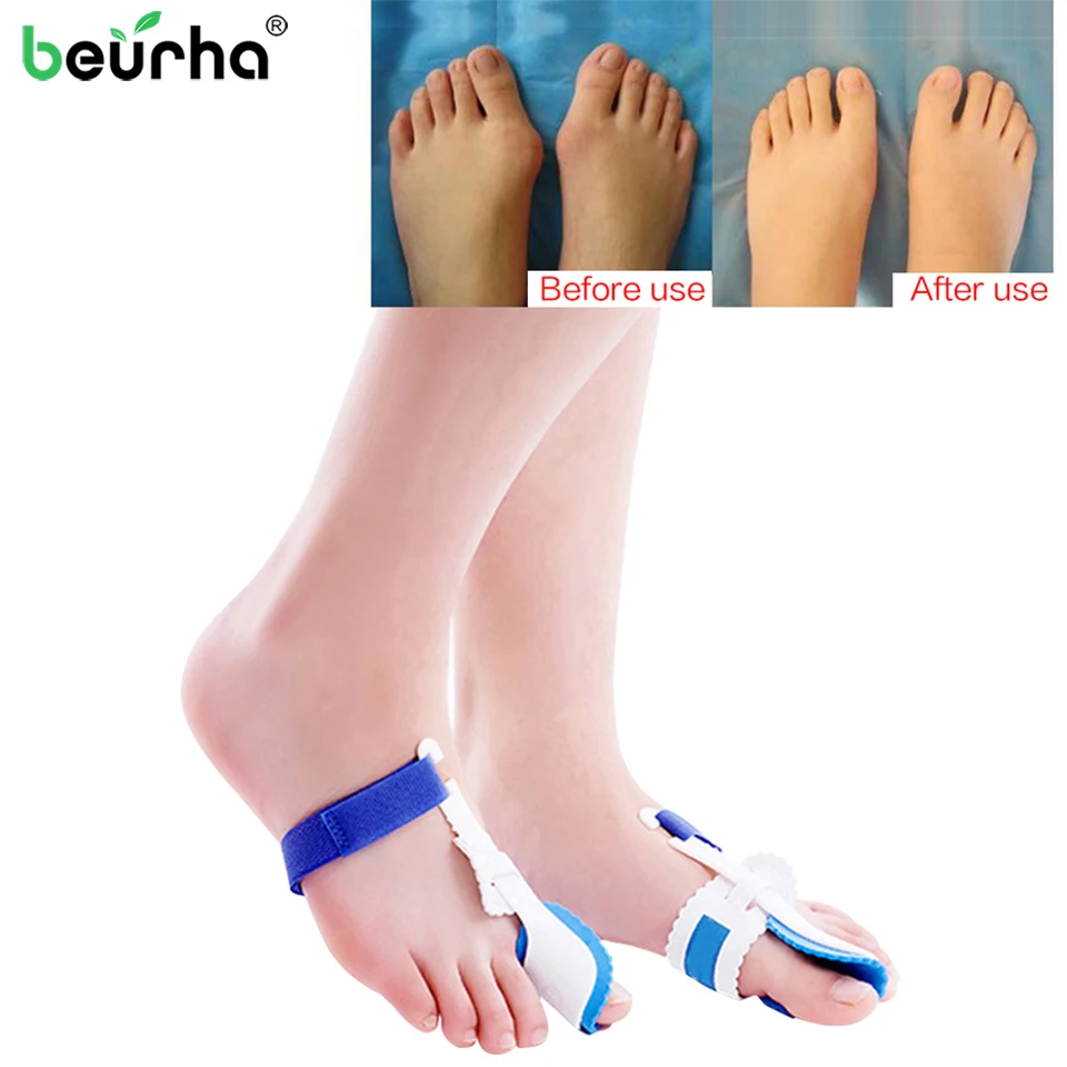 

1Pair=2PCS Foot Care Bunion Device Hallux Valgus Bone Straightener Bunion Corrector Thumb Toes Separators Foot Care Tools