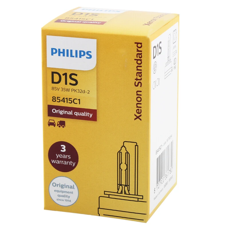 1X Philips HID D1S D2S D2R D3S D4S D5S 35 Вт ксеноновый стандарт 4200 к авто оригинальная автомобильная фара Оригинальная лампа OEM Замена обновления