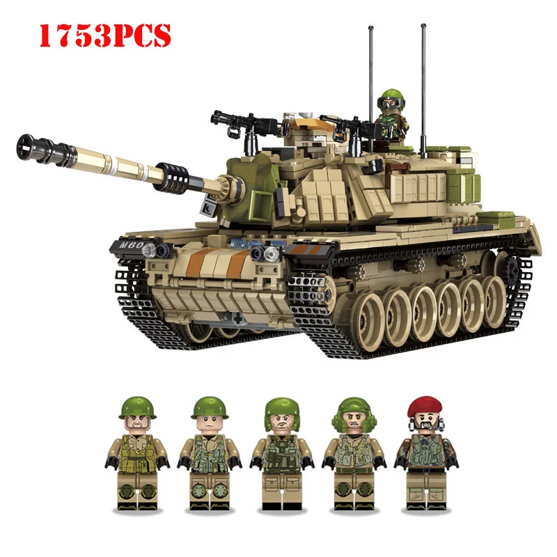 

Military Large Israel Panzer M60 Tank Transformation Weapon Building Blocks Compatible Legoed Technic Bricks Child Toys Gifts