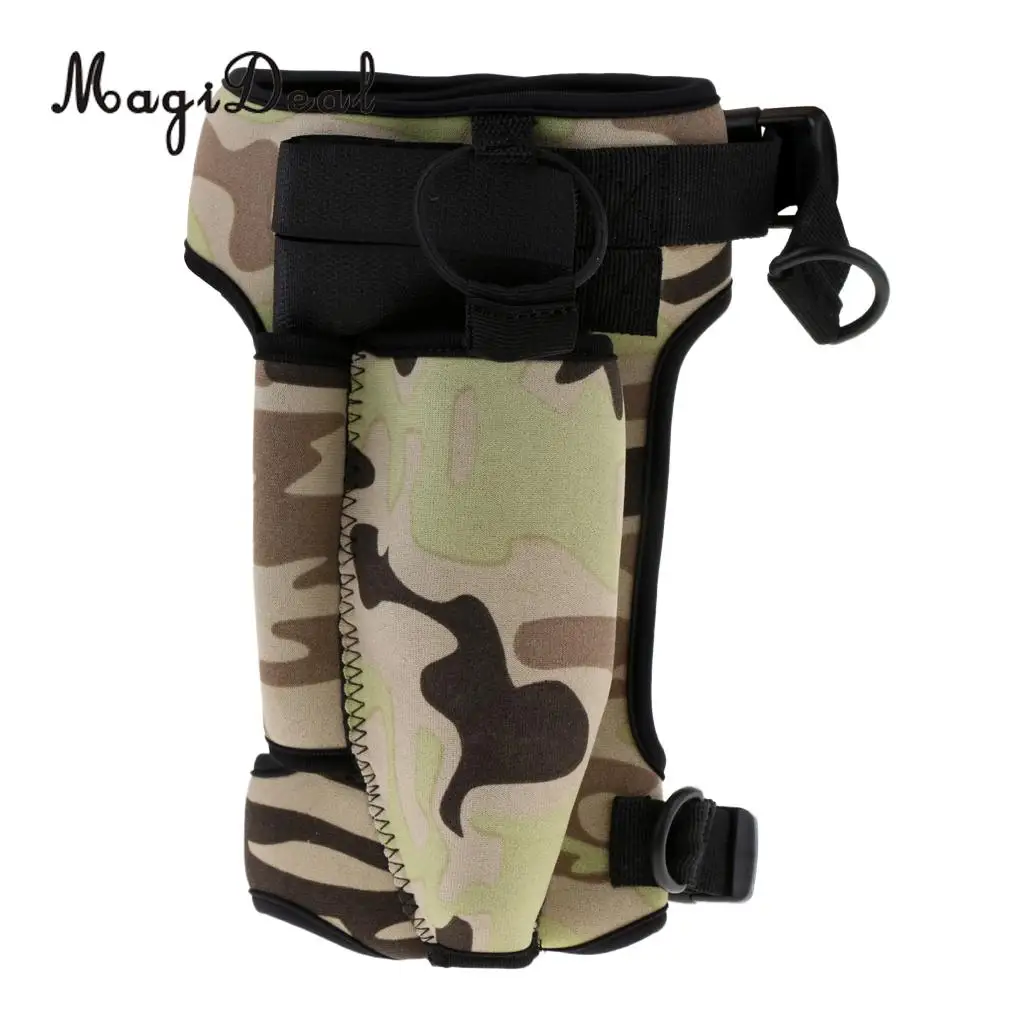 MagiDeal Adjustable Camo Neoprene Sheath Scuba Tech Dive Diving Gear Equipment