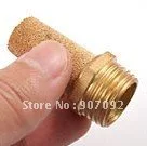

Free Shipping 100pcs 3/8'' Male Thread Brass Valve Noise Deadener Muffler Silencer B-10