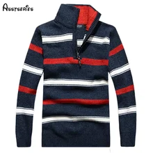 2018 The New Fall Winter Men thick striped sweater pullover sweater large size men s casual