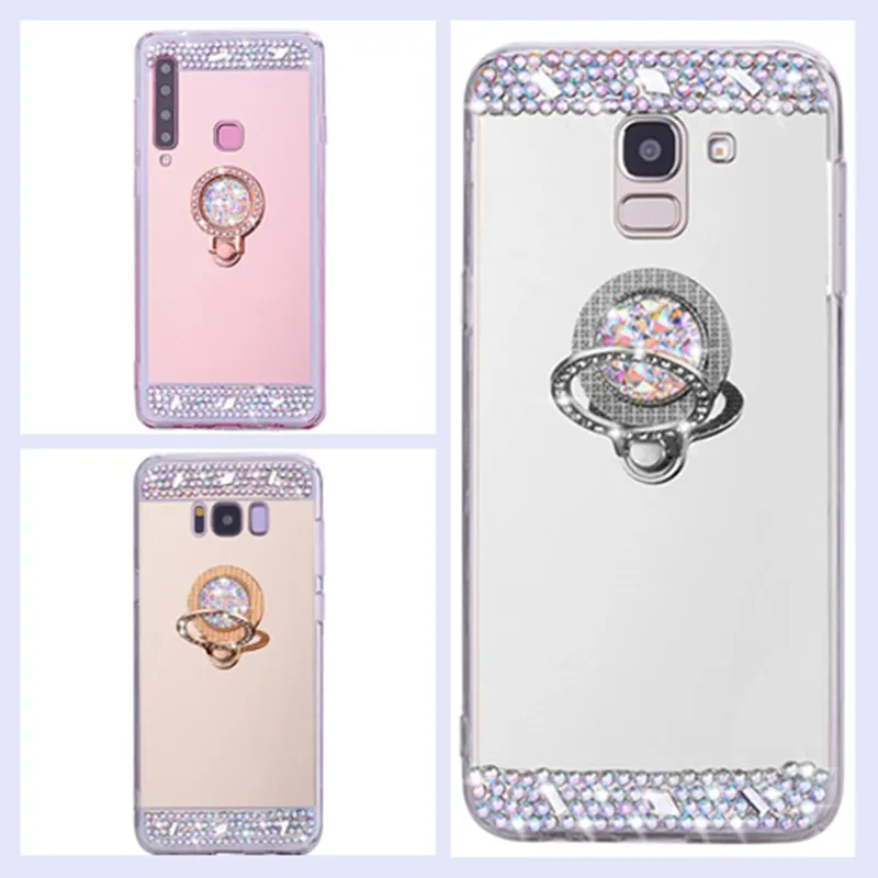 Для Samsung Galaxy S10E Plus S9 S8 S6 S7 Edge A6 A8 A7 A9 J4 J6 J8 2018 M10 M20 A10 A30 A50 Роскошные зеркальные мягкие