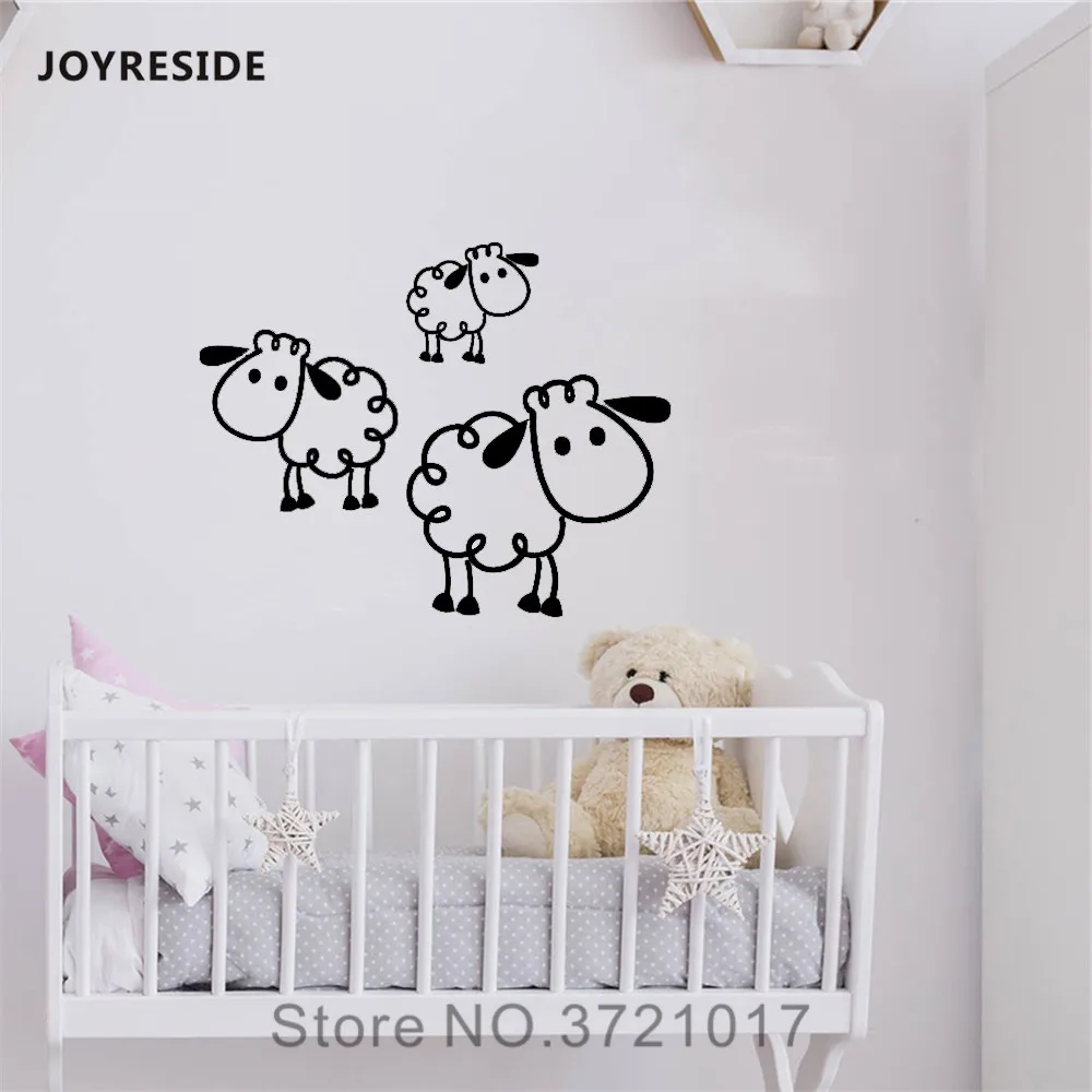 Joysebe набор из овечьей стены Наклейки с животными виниловые наклейки декор для