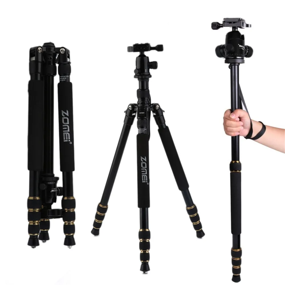 

Zomei Q666 Professional Magnesium Alloy Digital Camera Traveling Tripod Monopod For Digital SLR DSLR Camera