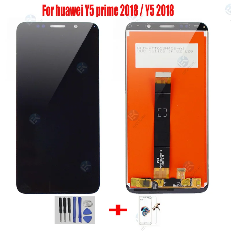 Скидка 100% Протестировано для huawei Y5 Prime 2018 полный ЖК дисплей дисплей + кодирующий преобразователь сенсорного экрана в сборе для DRA L02 DRA L22 DRA LX2 ЖК дисп...
