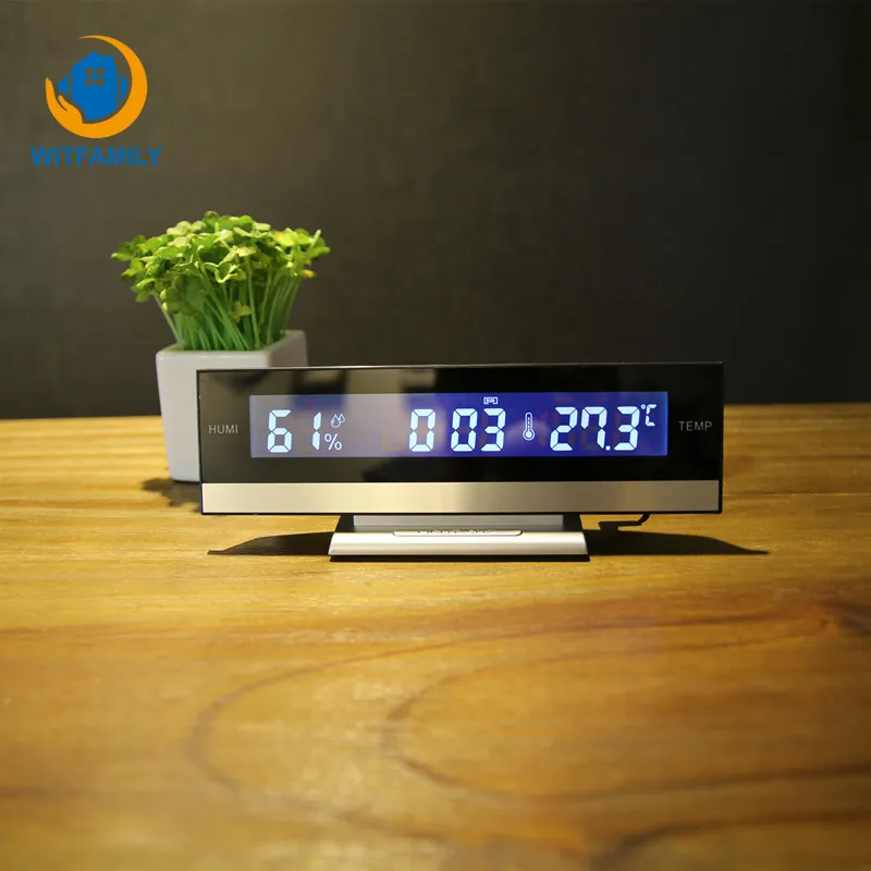 

Temperature Humidity Clock Electronic Battery Home Digital LCD Big Large Screen LED Display Electronic Alarm Clock Desk