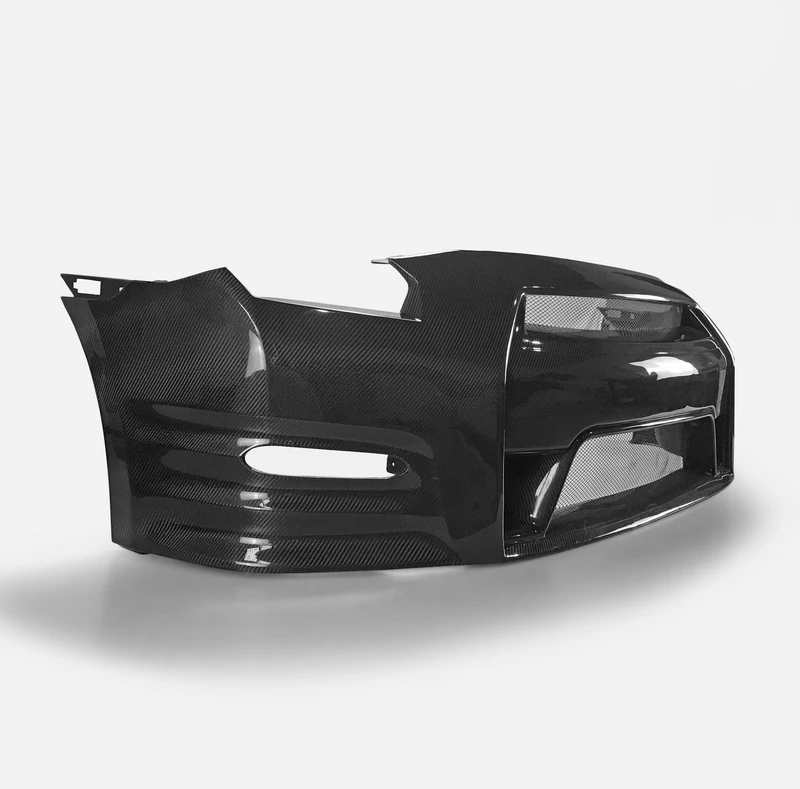 Автомобильные аксессуары для Nissan R35 GTR DBA OEM Стиль углеродного волокна передний бампер без светодиодный глянцевый отделка тюнинг тела комплект Дрифт отделка