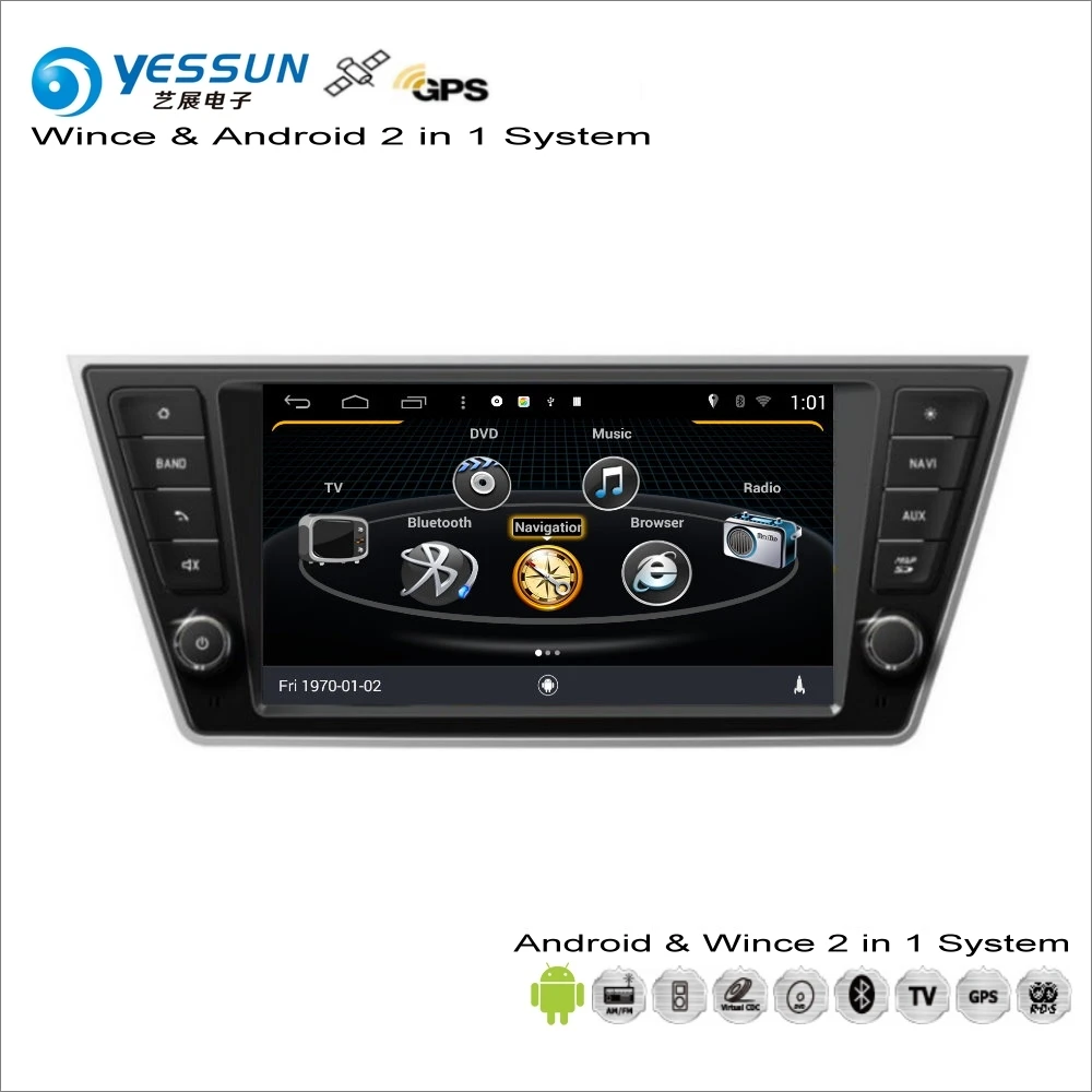 Best YESSUN For Skoda Fabia MK3 2014~2017 Car Android Multimedia Radio CD DVD Player GPS Navi Navigation Audio Video Stereo System 3