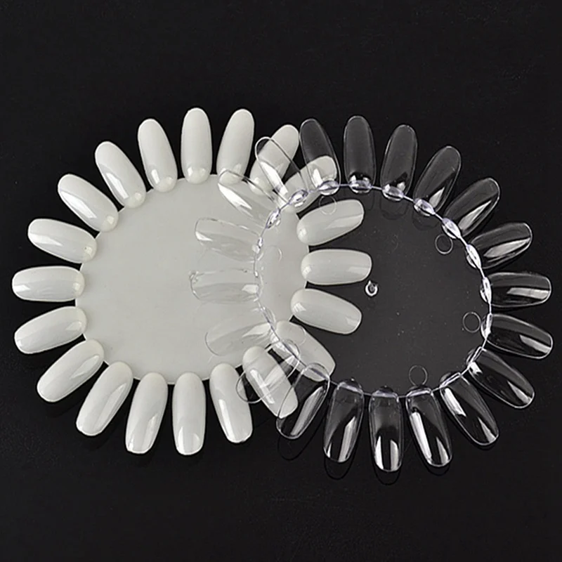 

1Pcs Round False Nail Art Pro Chart Stick Nails Polish Display Polish Practice Board Tools ongle Faux ongles Affichage