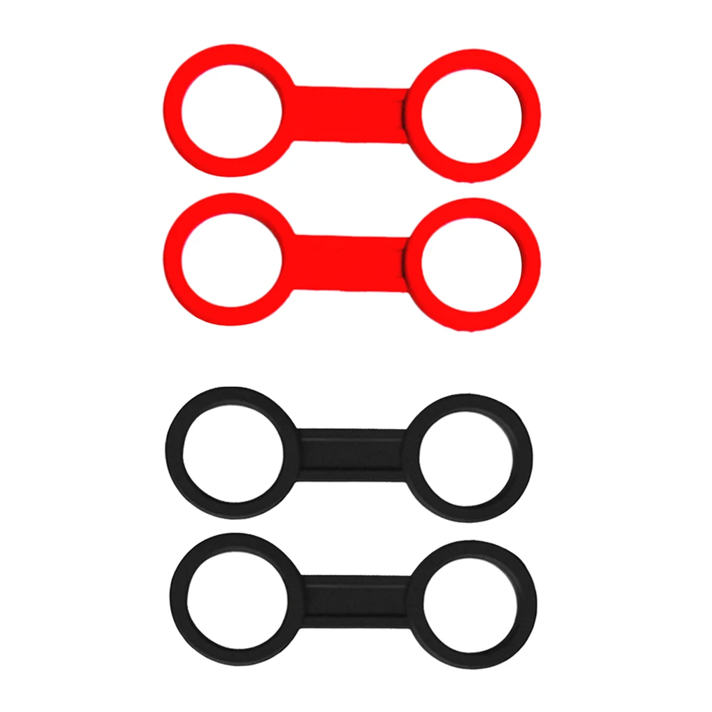 Pack of 4pcs Universal Scuba Diving Dual Ring Silicone Snorkel Keeper Quick Release Holder 