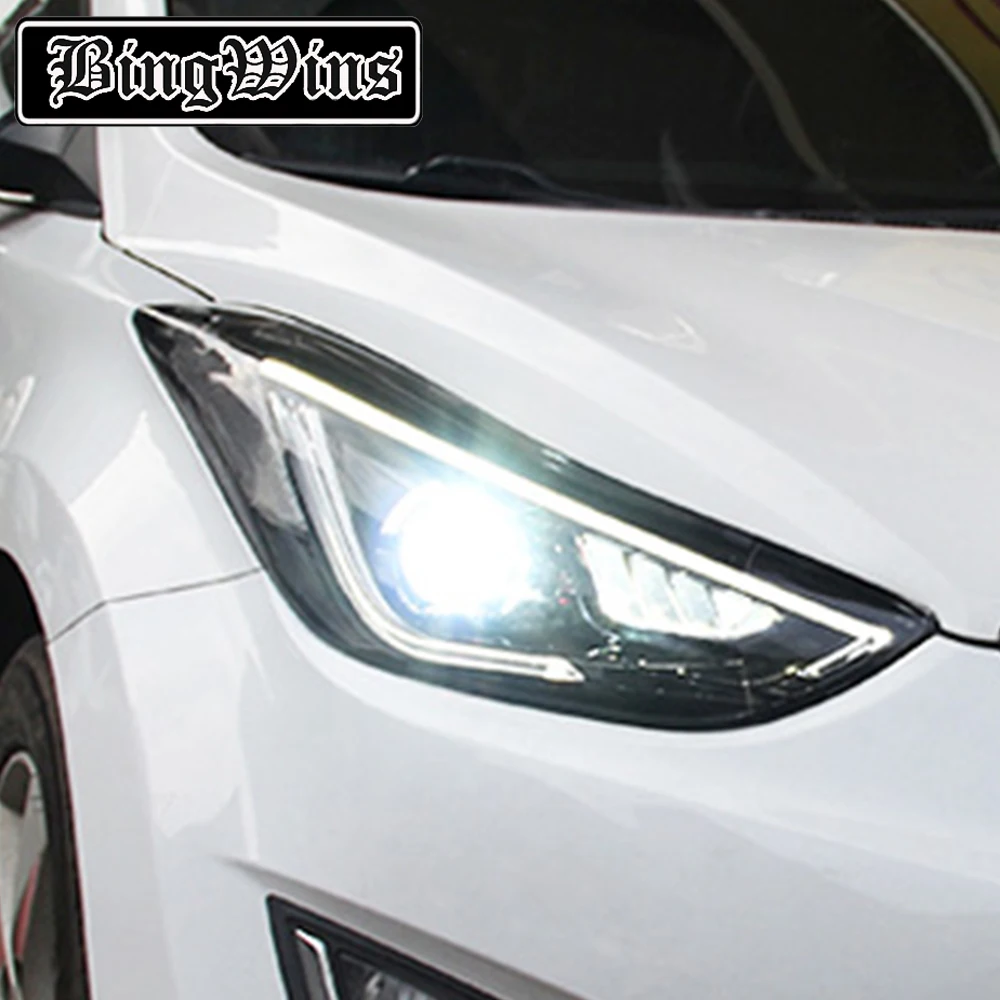 Автомобильные фары для Hyundai Elantra 2012 2018 светодиодный фара DRL биксеноновые