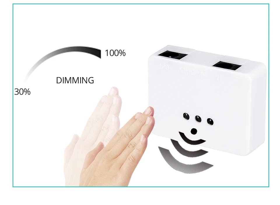 Dimmable Hand Sweep Sensor Switch 5A DC 12V24V Motion Sensor Light Switch Hand Waving On Off Dimmer Switches DIY for LED Strip (5)