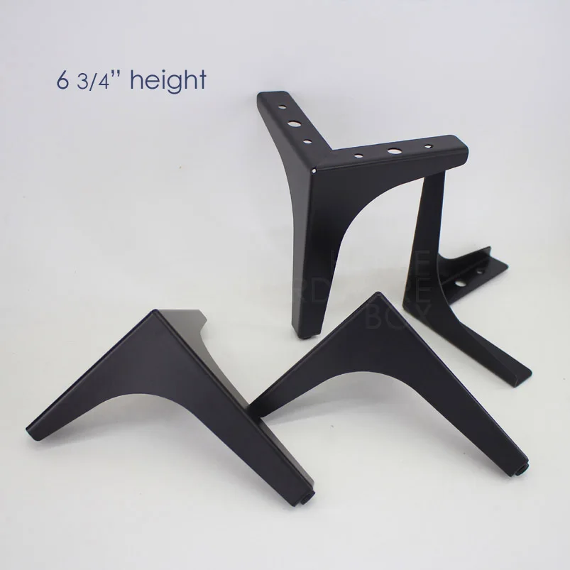Buy 4x sofa table leg feet furniture legs black metal steel 17cm height