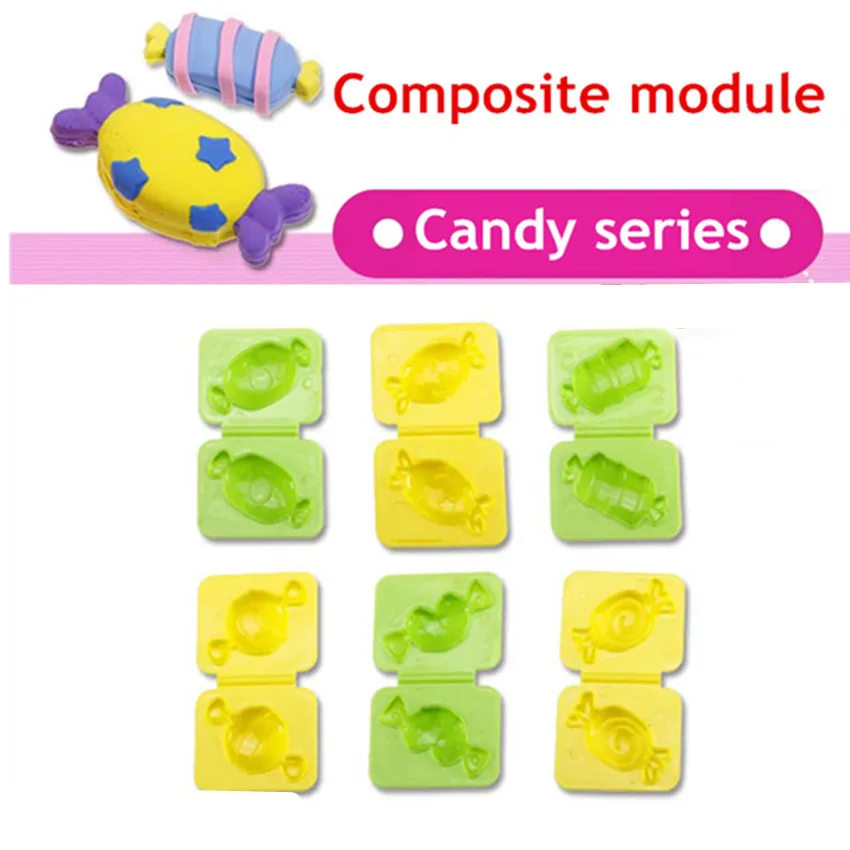 

Play Dough Model #134 6pcs safety of children's toys candy made of clay mud clay mold tool Christmas gift toys playdough