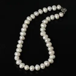 10-11 мм различные формы полный и глянцевый натуральный с текстурой короткий пресноводный жемчуг ожерелье подарки для ваших любимых