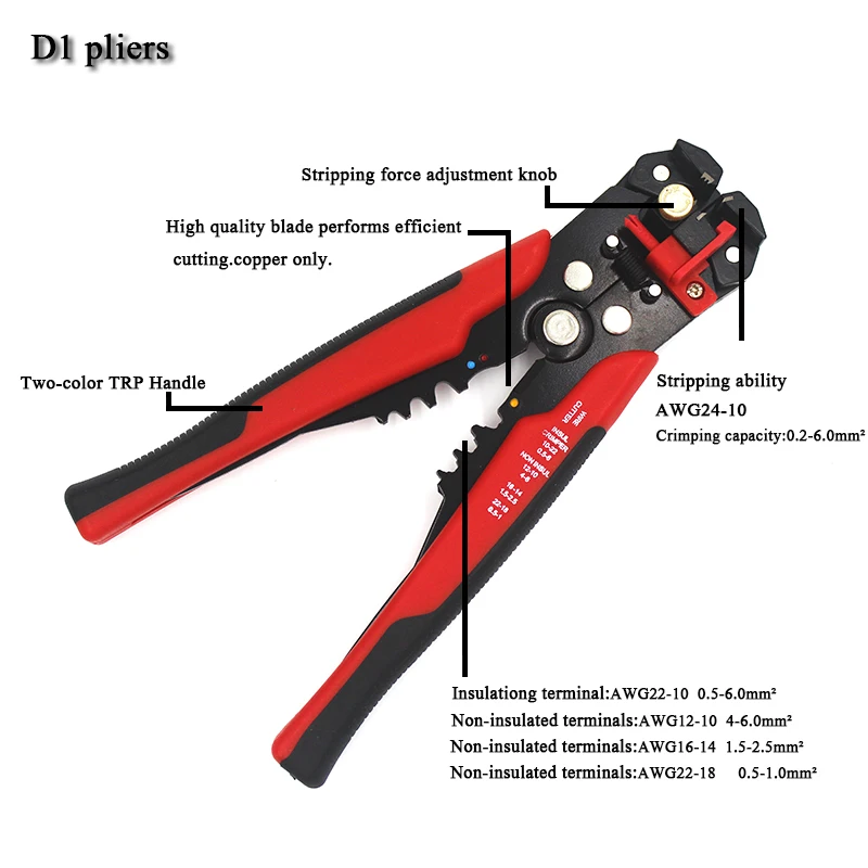 High-precision Multifunctional Cable Stripping Crimping Pliers