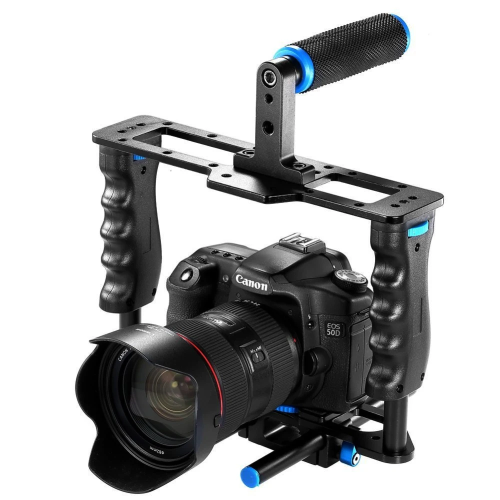 

Professional Aluminum Alloy DSLR Camera Cage SLR Video CageKit with Top Hand Grip Level handheld handle for Canon 5D mark II/III