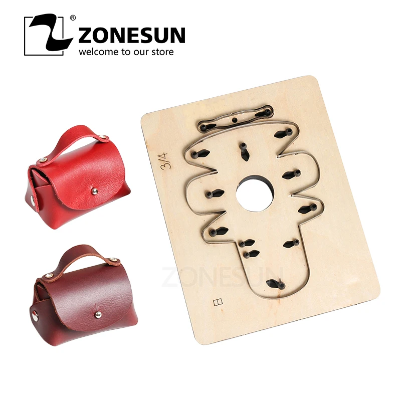 ZONESUN AHS кожаный режущий штамп Сумочка под заказ держатель для ножа и монет режущая