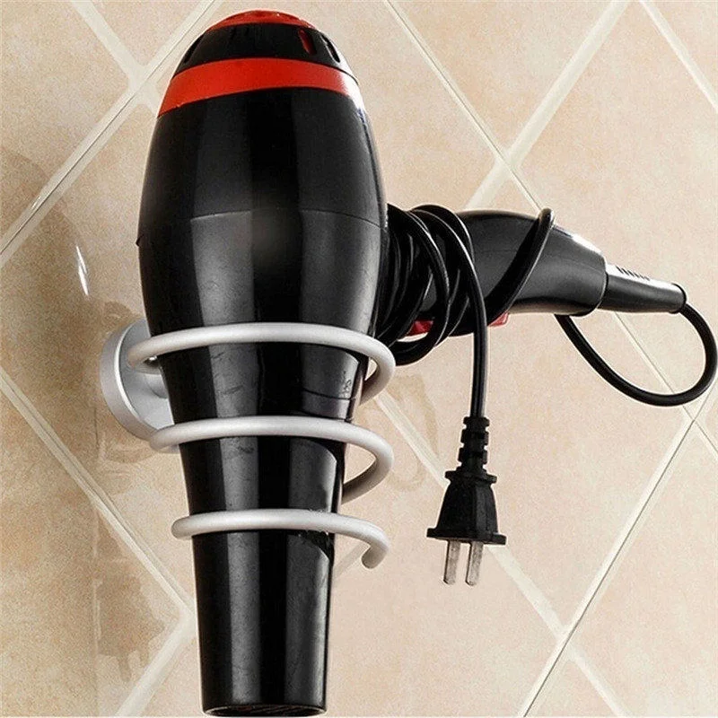 Home Storage Hair Dryer Holder Wall Mount Hair Dryer Rack Space