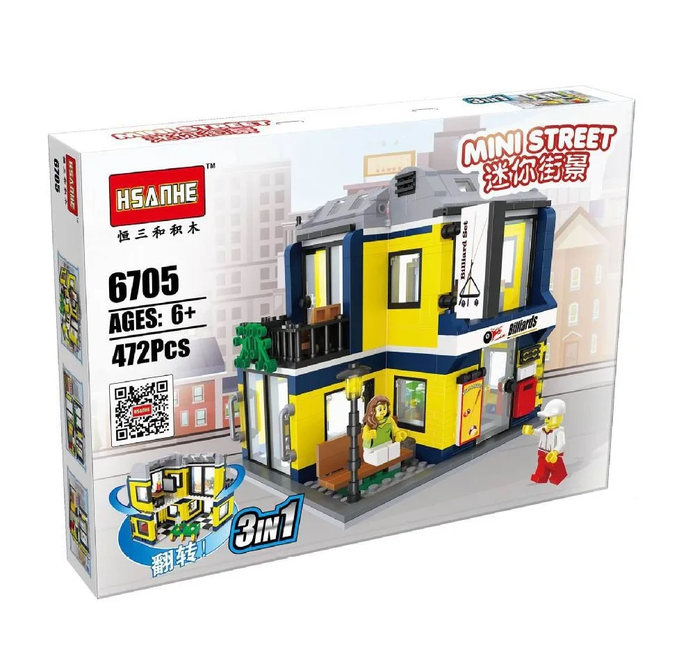 

City Series Building Blocks street center CBD Architecture Beverage Pet shop Couture Billiard Opera compatible with legoingly