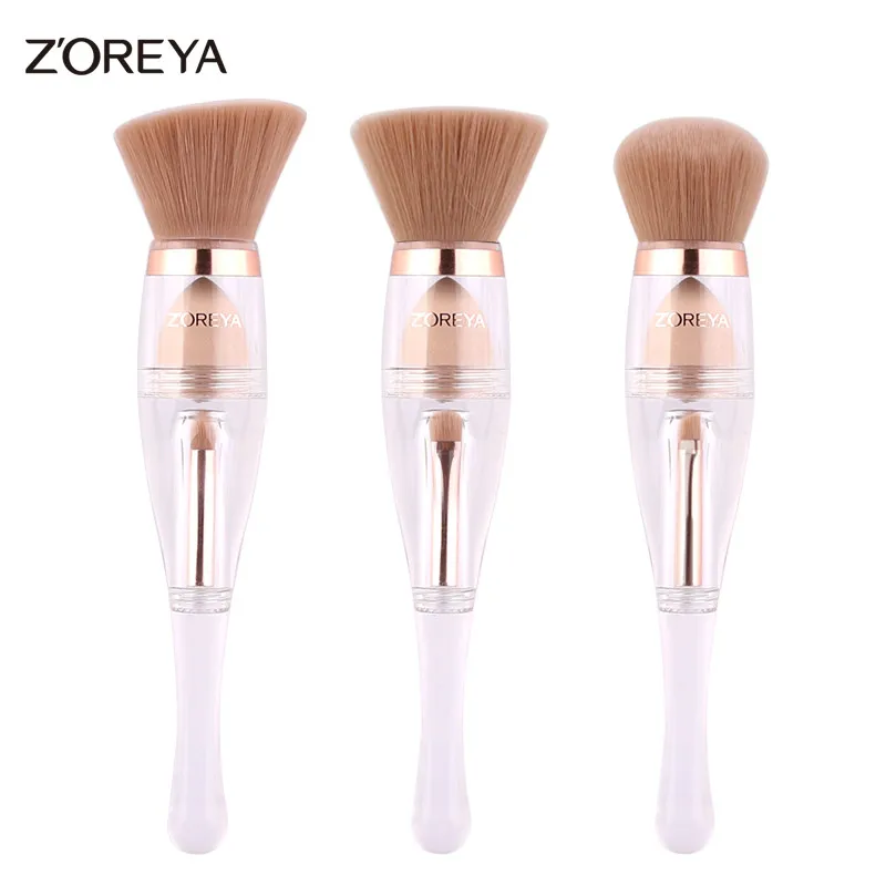 ZOREYA Patent Makeup Brushes 3 in 1 Multifunction Powder Countour Spong Eye Shadow Eyebrow Make