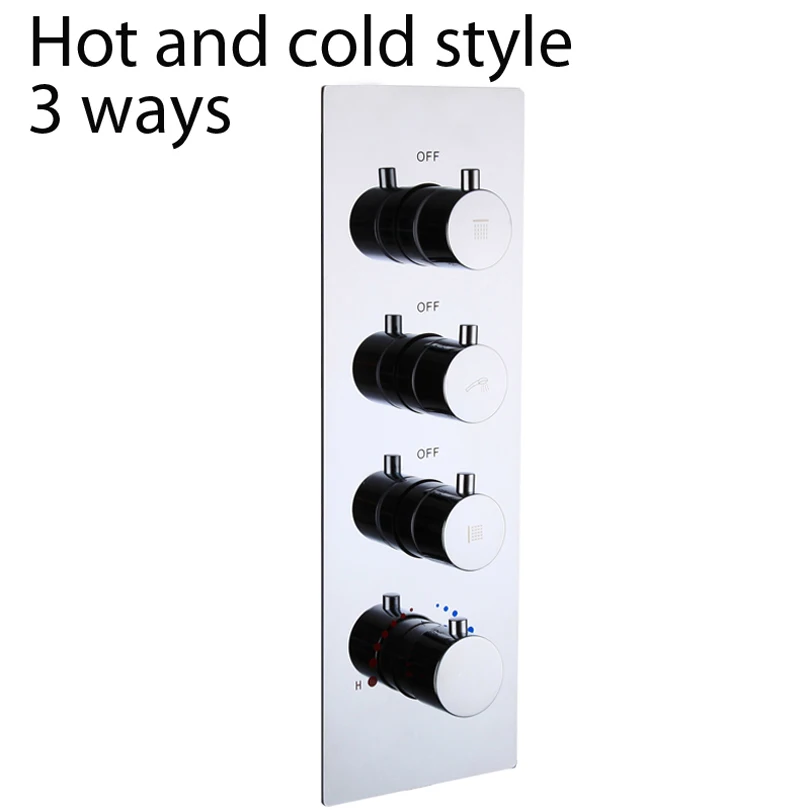  Large Water Flow Wall Mounted 2~4 Ways Thermostatic Hot And Cold Mixers 2~4 Ways Bathroom Shower Fa