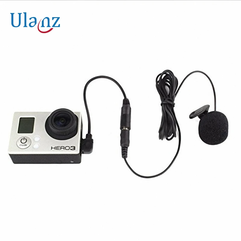 for GoPro Accessories Microphone Adapter Mini USB to Stereo Audio