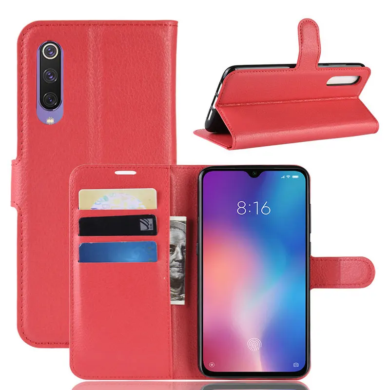 

WIERSS Luxury Flip Leather Case cover for Xiaomi Mi 9 SE Mi9 SE or Xiaomi Mi 9 Mi9 128GB 64GB Phone Cover Wallet case with Stand
