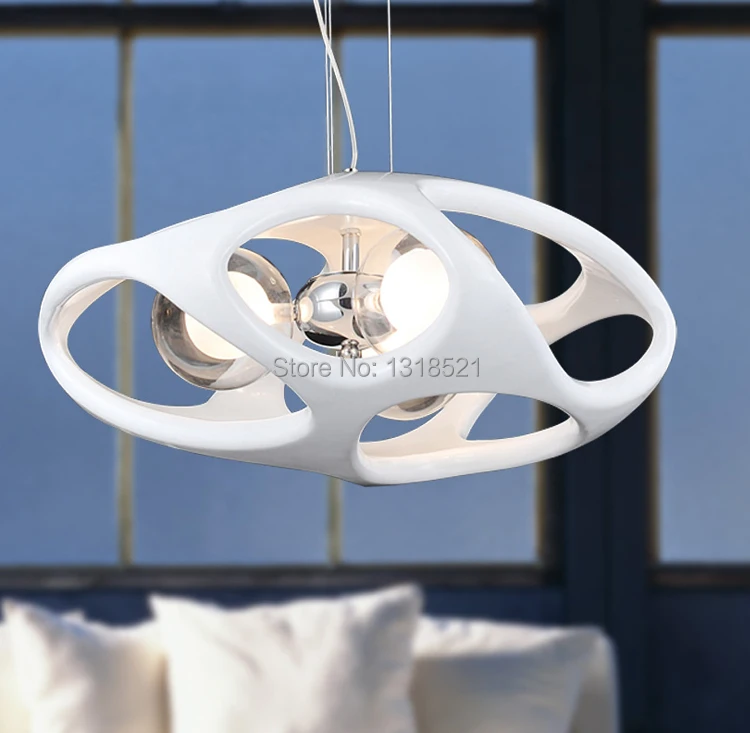 

FREE SHIPPING Dia 45cm Italy modern resin pendant lights creative design indoor lighting lamp retail white red