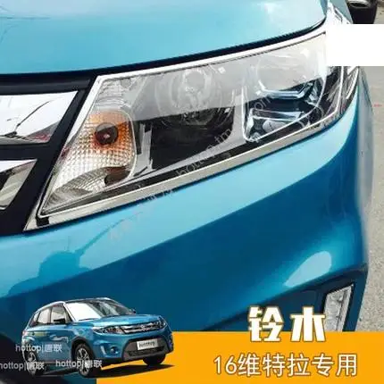 

ABS plating before + taillight front headlight frame trim trim for 2016 Suzuki Vitara Car styling