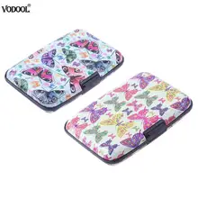 Бабочка узор 7 слоев держатель для Карт Коробка органы Тип водостойкий Алюминиевый металлический бизнес имя ID кредитной карты защитный чехол