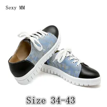 Женские лоферы на плоской подошве; дышащая женская обувь; повседневная обувь для катания на коньках; обувь на плоской платформе; большие размеры 34-40, 41, 42, 43