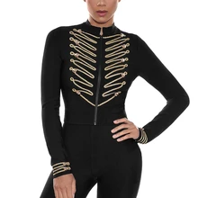 Seamyla новые модные Подиумные пальто черные длинные рукава Вышивка бандаж на пуговицах пальто женские короткие стильные облегающие Клубные верхняя одежда