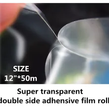 310 мм х 50 м roll супер прозрачные Двухсторонняя клейкая материал