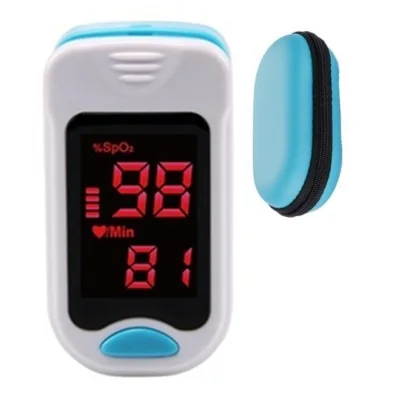 Светодиодный Пульсоксиметр для пальцев, домашний семейный монитор здоровья, пульс оксиметр Pulsioximetro, пульсометр для измерения пульса, CE - Цвет: LED blue and he