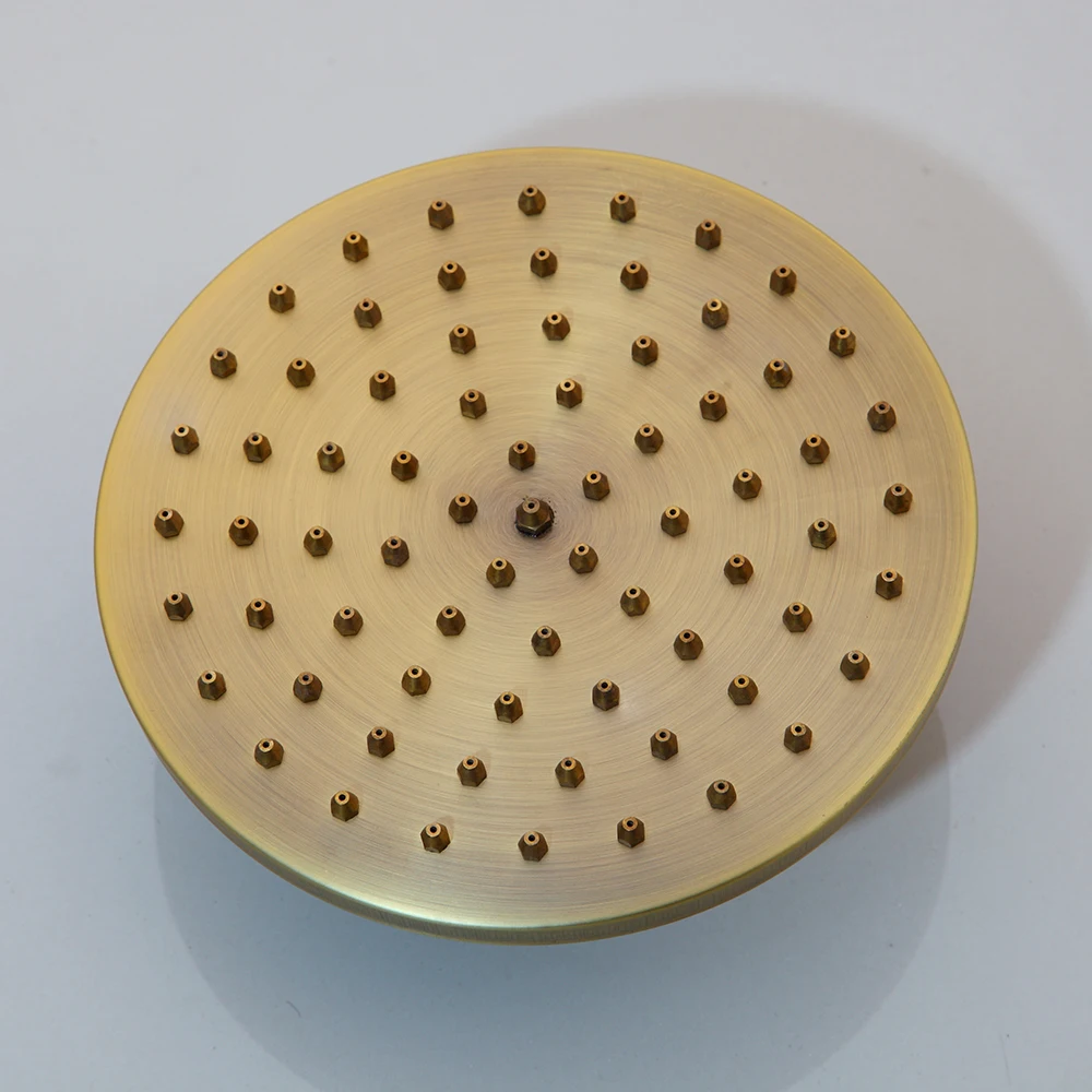 YANKSMART смеситель для душа для ванной комнаты 8 дюймов античный латунный круглый настенный кран наборы двойные ручки смеситель
