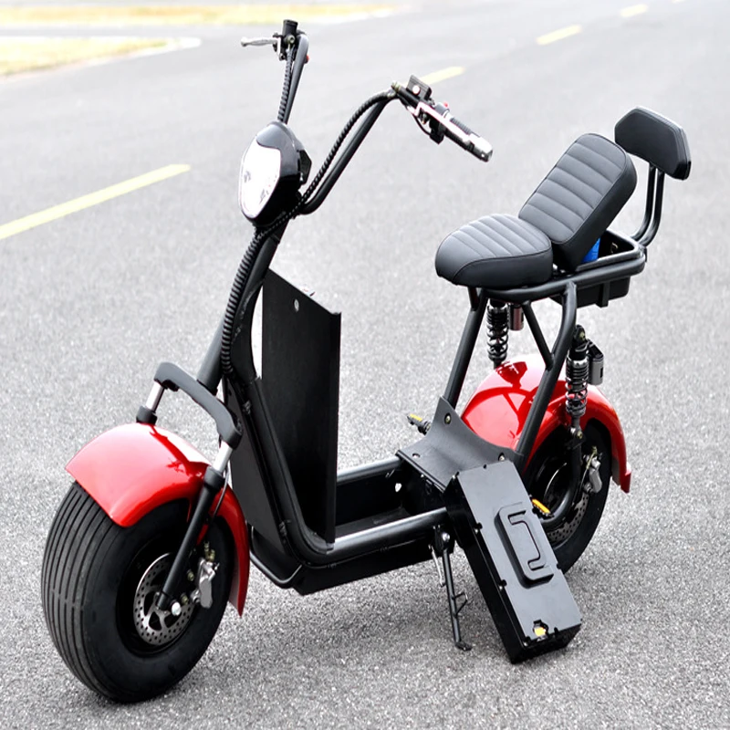 

Citycoco Electric Scooter 1500W with LCD Button Start Lithium Battery Hydraulic Disk Rechargeable Battery Containing Box