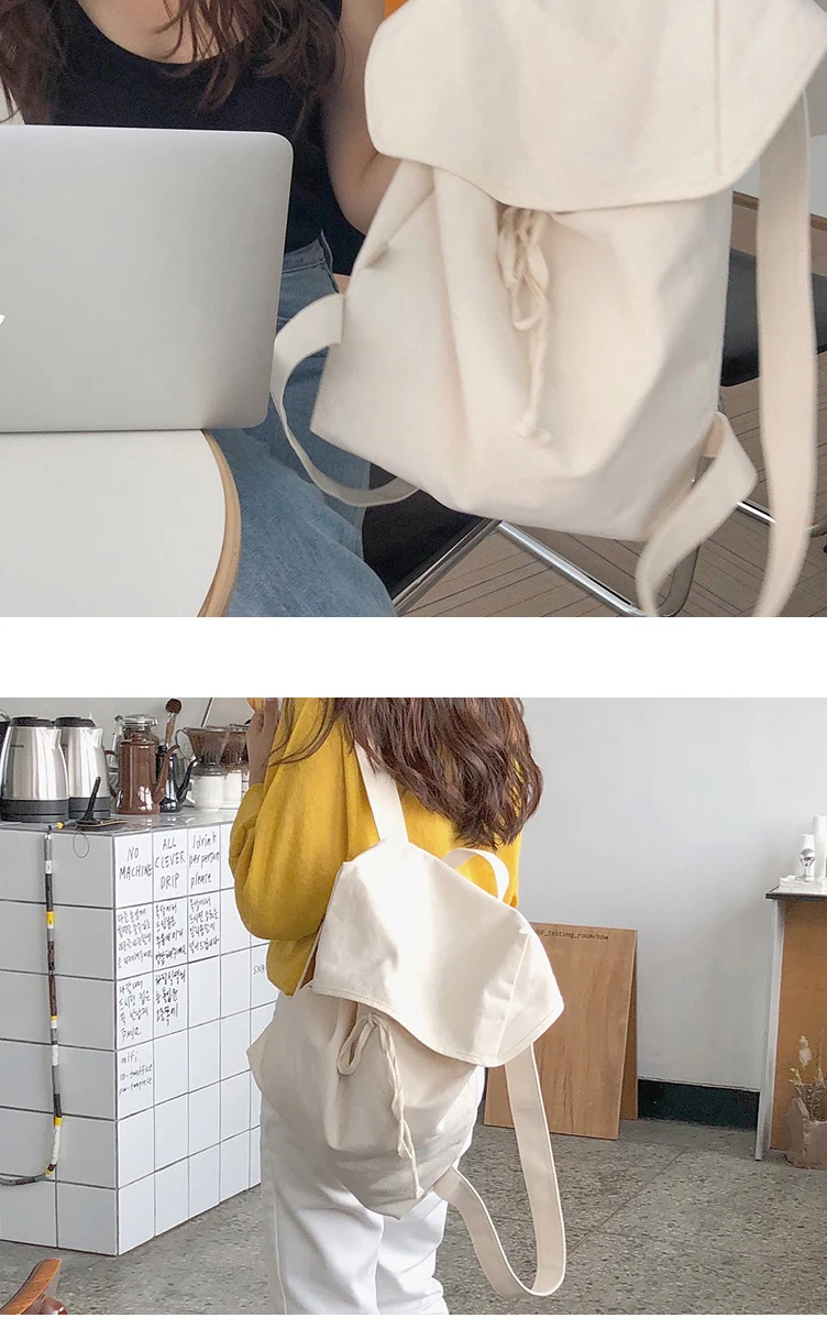 Унисекс Повседневный холщовый рюкзак уличный корейский модный рюкзак тканевый Повседневный дизайнерский рюкзак для отдыха рюкзак в японском стиле