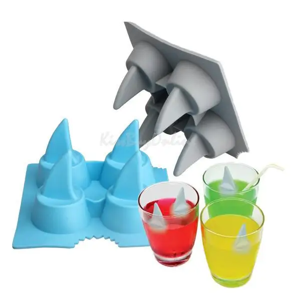 

Drink Ice Tray Cool Shark Fin Shape Ice Cube Freeze Mold Ice Maker Mould PTSP