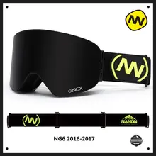 NANDN Winter Professional Ski Goggles Anti-fog Double Lens Uv400 Skiing Snowboard Snow Motorcross Goggles Eyewear 10 Colors NG6