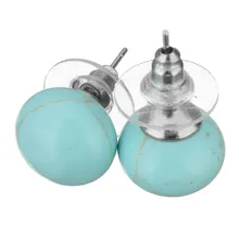 YYW женские ювелирные изделия красочные этнические винтажные каменные серьги рейки бирюзовые Агаты Кристалл кварц камень серьги-гвоздики