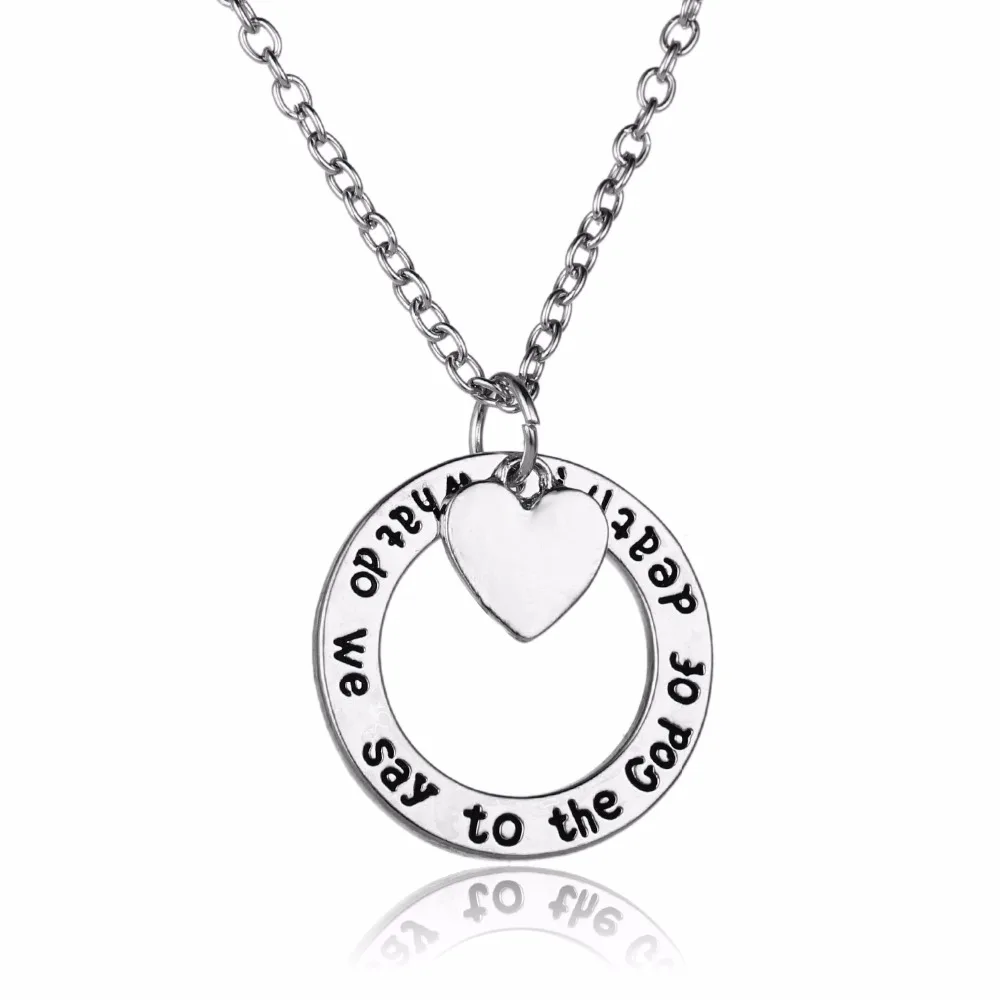 

Game Of Thrones Necklaces What Do We Say To The God Of Death Love Heart Charm Pendant Chain Necklace Women Men Jewelry Gifts