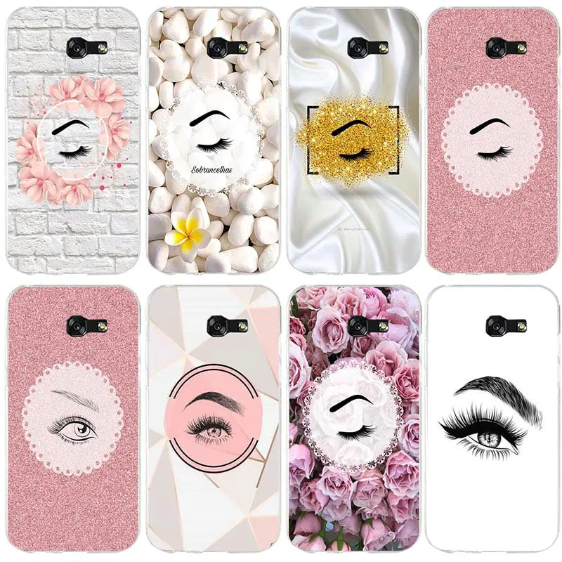 

Mobile Phone Cases for Samsung Galaxy S2 S3 S4 S5 Mini S6 S7 S8 S9 S10 Lite Edge Plus Note 4 5 8 9 Eyelash And Eyebrow Drawing
